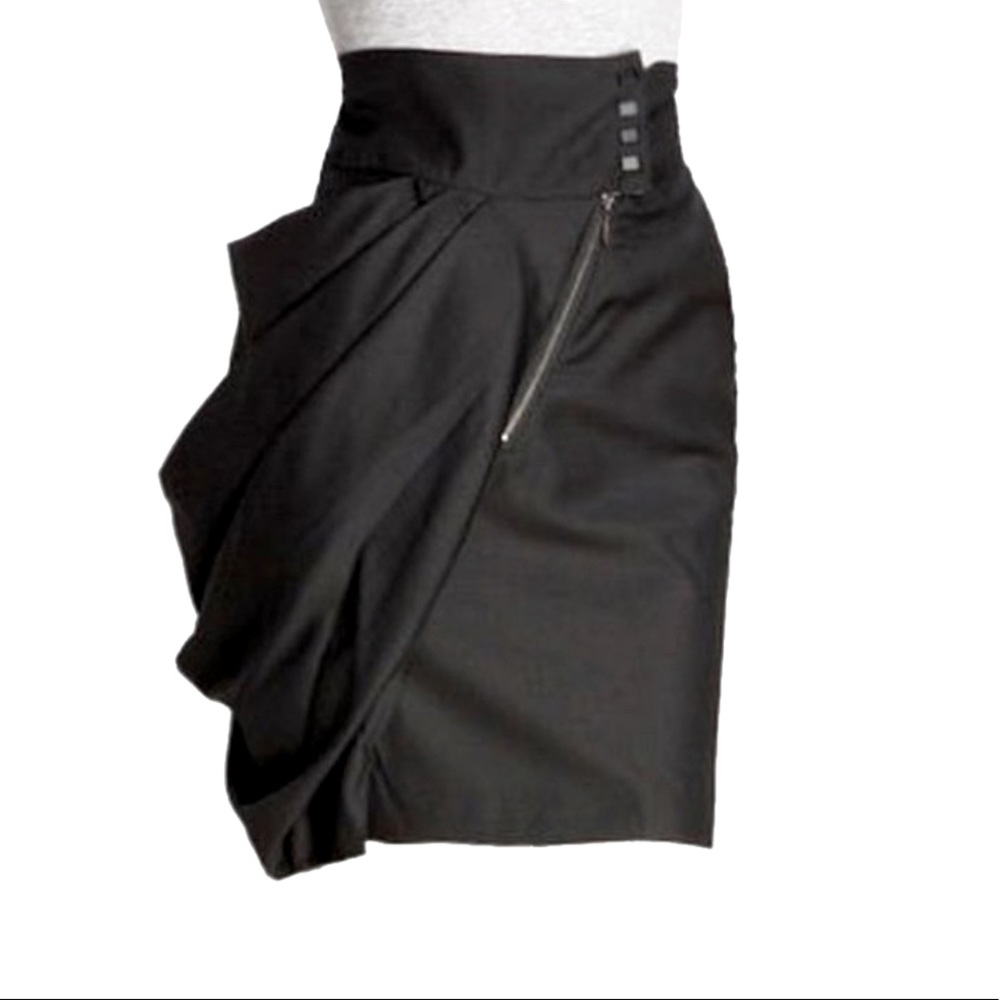 Vogue Geometrical Gathered Skirt